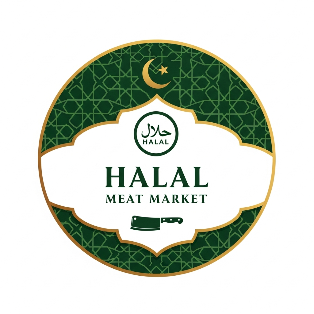 Halal Meat Market Logo